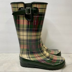 Sperry Top Sider Green Plaid Waterproof Boot SZ 11